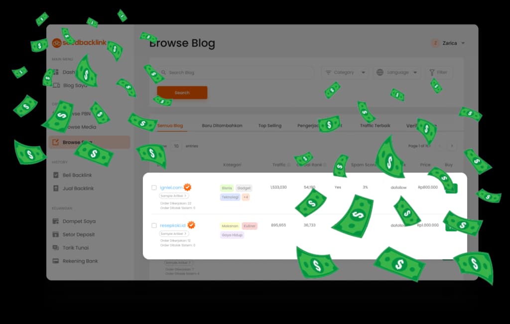 Affiliate dashboard preview