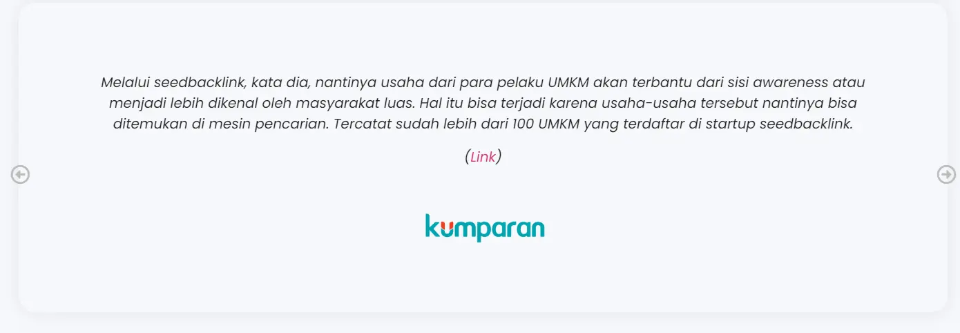 testimoni seedbacklink